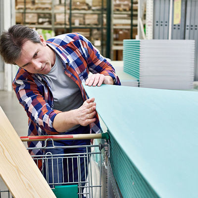 내벽 분할 동안 아이보리색 섬유 장식적 석고 보드